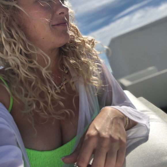 𝅺LAINA Rauma Fine Mesh Kimono white Belted - Picture 5 of 12